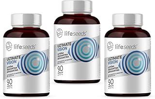 ULTIMATE VISION – Luteína 20mg + Zeaxantina 2mg + Astaxantina 4mg + Vitaminas A, D, E, C, B1, B2, B3, B5, B6, B7, B9, B12, Cálcio, Cobre, Cromo, Ferro, lodo, Magnésio, Manganês, Molibdênio, Selênio e Zinco – 3 Potes – 270 Cápsulas