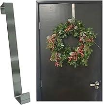Cabide, suporte de guirlanda 30 ou 49cm para porta da frente, gancho em Aço Inox, para guirlanda, gancho de porta para pendurar enfeite de Natal, Cor prata (30cm)