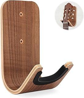 Suporte Guitarra Parede, Prateleira de Parede em Madeira para Exposição de Instrumentos Musicais, Adequado para Guitarras de Quatro e Seis Cordas, com Parafusos e Cola