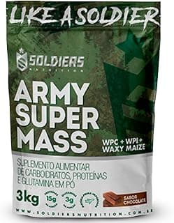 Hipercalórico Army Super Mass 3Kg - 100% Importado - Soldiers Nutrition Chocolate