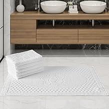 Kit 5 Toalhas de Piso Pézinho Hotel Para Banheiro Alta Absorção - Sublime (Branco)