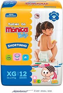 Fralda Turma da Mônica Baby Shortinho Jumbinho XG 12 Unidades