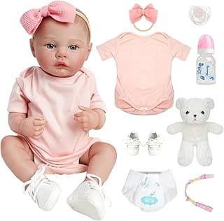 Brastoy Pintada Bebê Reborn Boneca Realistic Silicone Menina Original (48cm Bebe Boneca Pintada) com 10% de desconto por R$ 179,10 na amazon