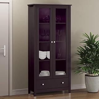 Estante Livreiro 2 Portas 1 Gaveta Ditália E-954 cor:preto