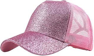 Boné Feminino Brilho Glitter Com Saída Rabo de Cavalo Luxo
