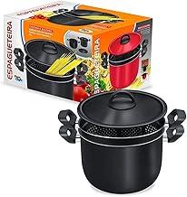 Panela Espagueteira 2 Em 1 Antiaderente Preta 6 L Dona Chefa