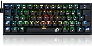 TECLADO MECÂNICO GAMER REDRAGON FIZZ RGB PRETO SWITCH MARROM K617-RGB-B (PT-BROWN)