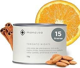 Moncloa | Chá Verde Toronto Nights Mini Lata 15g | Blend com Laranja, Amêndoas e Canela | Rico em Antioxidantes com Cafeína Natural | Perfil Cítrico Especiado
