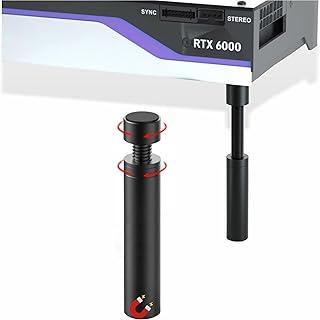 Suporte para Placa de Vídeo GPU, em Alumínio, Tamanho Ajustável, Base Magnétiga e Antiderrapante. Apoio para Placa de Vídeo (Grande 75-125mm)