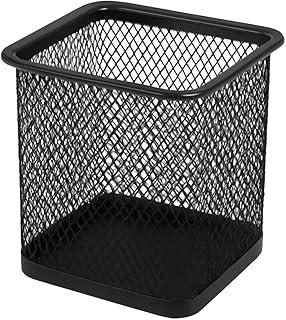 Organizador Multiuso de Metal Vazado 8x9,5cm | Porta-Canetas, Lápis e Acessórios de Mesa | Suporte Durável, Moderno e Compacto