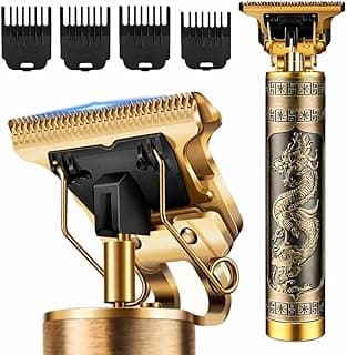 Máquina Profissional Dragão Acabamento Sem Fio Cabelo Barba Pezinho Personalizada Com Limitador de Lâmina Ajustável Recarregável 4 Pentes Óleo Escovinha Kit Conjunto Aparador Acabamento - Premium com 15.13% de desconto por R$ 16,89 na amazon