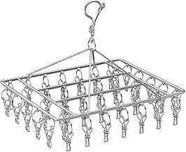 Varal de Roupas com 40 Prendedores Inox – Varal Retrátil com Clipes Firmes e Gancho 360° – Ideal para Meias, Roupas Íntimas, Panos de Prato e Lavanderia