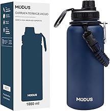 MODUS Garrafa Térmica Esportiva De Aço Inoxidável Com Isolamento A Vácuo De 1000ML (Azul Marinho)