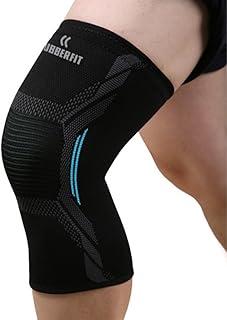 Joelheira de Compressão Armor Ortopédica Elástica Profissional para proteção e recuperação do joelho Premium Rubber Fit (Azul, Grande)