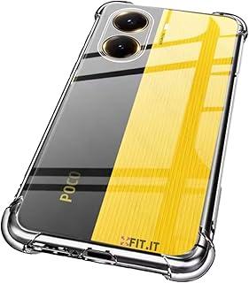 CORONITAS Capa Case Antiquedas Compatível com Xiaomi Poco X7 Pro, Bordas Ressaltadas Proteção Câmera, Anti-Shock, TPU Transparente