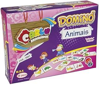 Carlu Brinquedos - Animais Dominó 28 Peças, 3+ Anos, Multicor, 3001