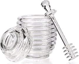 Meleira Acrílico Pote Porta Mel Jarra Tampa Pegador 350ml