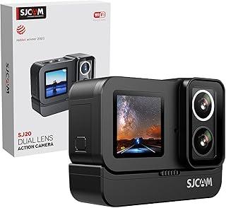 SJ~CAM SJ20 FHD Ultra Night 4K Câmera de Ação Portátil, Dupla Tela, Camera de Ação Esportiva,Lente Dupla F2.0/F1.3 4K,Zoom 8X