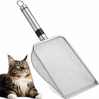 Pá Higiênica De Areia Para Gatos - Pá Higiênica Para Caixa De Areia - Peneira de Areia para Gatos e Substratos - Pá Higiênica - Colheres de areia- Peneira para Animais - Pazinha - Inox