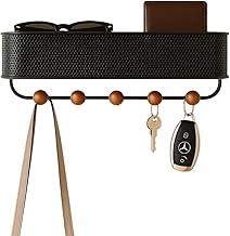 Porta Chaves de Parede Chaveiro Suporte de Chave Cabideiro Dupla Instalação LUMAI Preto 32 X 9,5 X 9