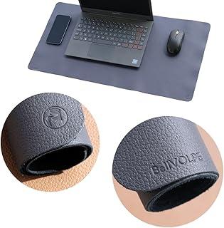 Mouse Pad Grande Desk Pad Desk Mat Mousepad Couro Legítimo (Preto)