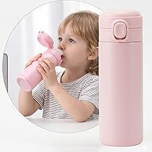 Garrafa Térmica Parede Dupla, 350ml, Inox, Tampa Abre e Fecha Fácil, Conserva Bebidas Geladas por 24h (Rosa)