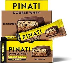 PINATI Barra de proteina DoubleWhey Bananoffe - 15g de proteina - 12 unidades