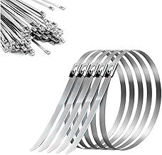 Abraçadeira de Aço Inoxidável 304, 150mm x 4.6mm, Kit com 100 Unidades