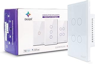 EKAZA Interruptor Inteligente, Touch, borda 2.5 D, Zigbee, 4 Botões, Branco, Compativel com Google home e Alexa -EKGC-T307-4WZ com 5% de desconto por R$ 88,34 na amazon