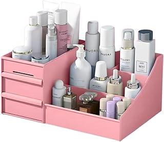 Organizador Maquiagem Escritório Mesa Cosméticos Porta Treco Gaveta Caneta Multiuso (Rosa)