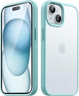 JETech Capa Fosca para iPhone 15 6,1 Polegadas, Proteção Contra Quedas de Grau Militar à Prova de Choque, Case Traseira Translúcida Fosca para Telefone, Anti-Impressão Digital (Azul Brilhante)