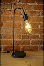 Luminária De Mesa Abajur de Cabeceira L De Quarto Sala Retro Vintage Industrial Moderno Bivolt (Preto)