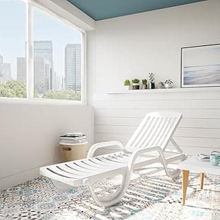 Espreguiçadeira Caraíva com Rodas Branca