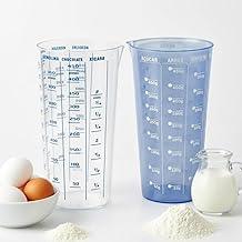 Copo Medidor Graduado para Líquidos e Secos, 500ml, com Marcações em ml e g, Transparente