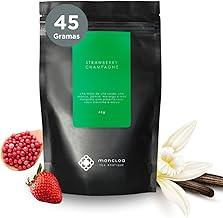 Moncloa | Chá Verde Strawberry Champagne Pouch 45g | Rico em Antioxidantes | Blend com Chá Branco, Jasmim, Morango e Pimenta-Rosa | Sabor Floral Frutado | Infusão Quente ou Gelada