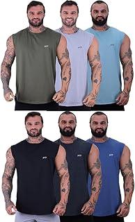 MXD Conceito, Kit 6 Regata Machão Longline Estilo Básico Grife MXD Conceit