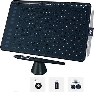 Mesa digitalizadora HUION HS611 Tablet gráfico com 10 teclas de atalho, 8 teclas multimídia Stylus sem bateria 8192 caneta pressão inclinação digital arte tablet para pintura, design esboço iniciante