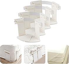 Kit 4 Prendedor de Lençol de cama,Fixador Antiderrapante,Mantêm o Lençol Ajustado, Com Travas Invisíveis, Resistente e Durável, Adequado para Adequado para a maioria dos tamanhos de Colchão