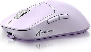 ATTACK SHARK X3 Mouse sem fio para jogos, mouse ergonômico de 49 g, modo triplo PAW3395 26K DPI sensor óptico, vida útil da bateria 200h, botões programáveis, acessórios de jogos para PC/laptop/Mac