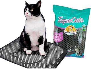 Tapete Coletor de Areia para Gatos - 68x56cm - Preto - E.V.A. e Polipropileno, Facil de Limpar, Ideal para Ambientes