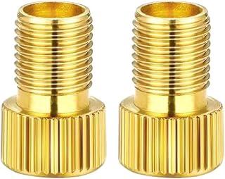 Par Adaptador Válvula Presta Bico Fino Para Grosso Pneu Bike 2un