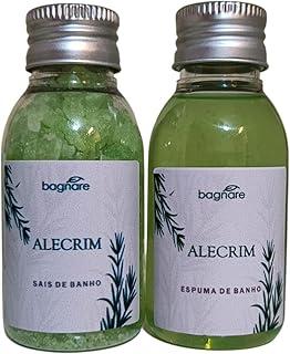 Bagnare Cosméticos - Kit Sais De Banho E Espuma Para Banheira Hidro Ofurô Alecrim viagem 60ml
