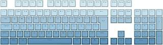Kit de Keycaps Redragon Degradê Azul ABNT2 106 Teclas ABS