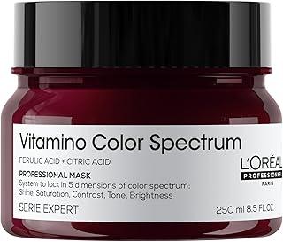 L'Oréal Professionnel, Máscara Profissional, Vitamino Color Spectrum, para cabelos coloridos, cabelos hidratados, macios & suaves, brilho espelhado ultra intenso, cores ricas e vibrante, 250ml