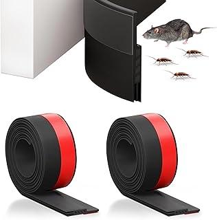 Kit 2 Vedador de Baixo da Porta, Vedador Ajustável de Silicone com Adesivo Forte, Antirruído, Isolante Térmico e Barreira de Poeira, para Portas, Adequado para todos os tipos de portas