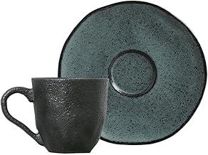 Porto Brasil Conjunto com 6 Xícaras de Café com Pires Orgânico Petroleum 120ml