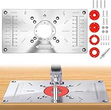 Laca Base de Alumínio para Mesa Tupia Invertida, Kit de Placa de Inserção de Mesa de Alumínio, Placa Base Gabarito para Mesa Tupia Invertida Profissional
