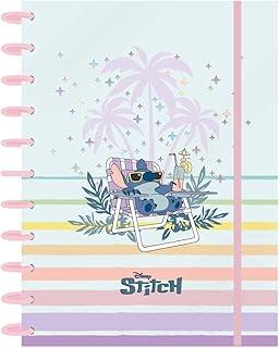 Caderno Discbook Universitário Disco Capa Dura 160 Folhas Stitch Foroni