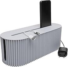 LYOR - Caixa para Armazenamento de Cabos 33cm x 11cm x 13cm Cinza Plástico