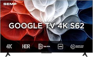 SEMP, Smart TV 4K UHD, 43“, Google TV, Google Assistente, Comando por Voz, Googlecast Integrado, Design Sem Bordas, Dolby Audio, 43S62